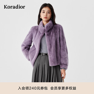 珂莱蒂尔2025年冬季 水貂毛皮草大衣女气质优雅整貂大衣女 新款