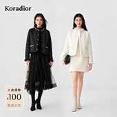 珂莱蒂尔2025冬新款 明星同款 香风菱格棉服短外套棉衣