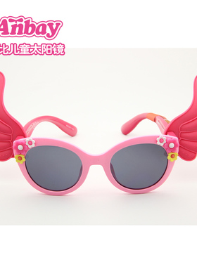 安比卡通翅膀女宝宝太阳镜