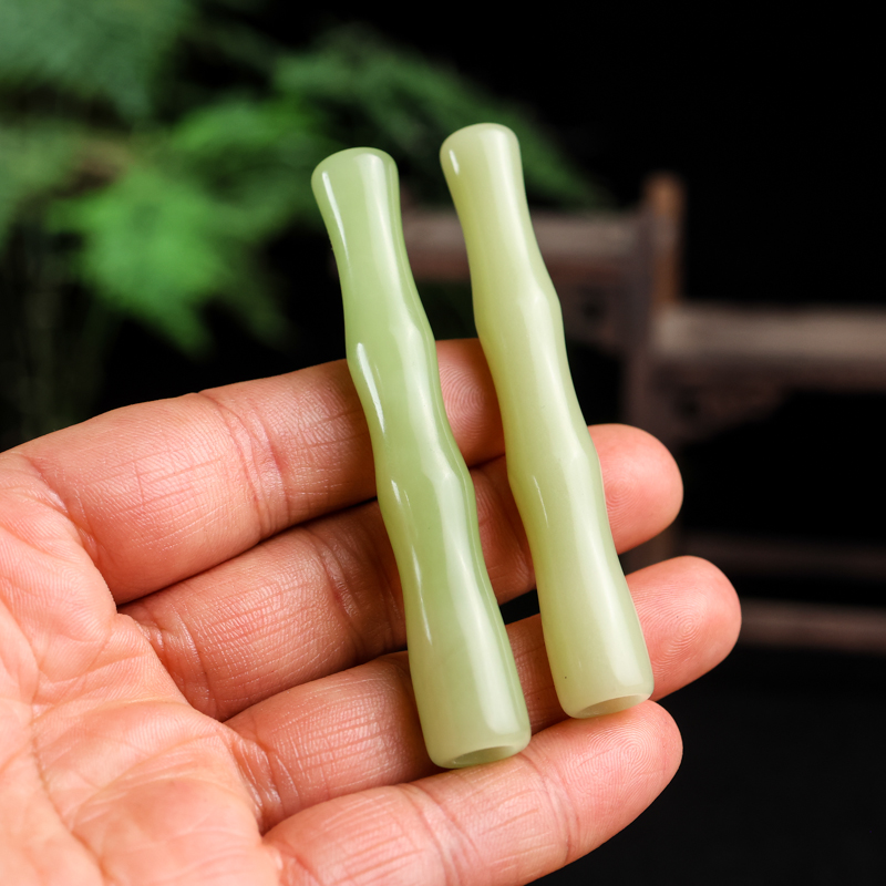 新疆和田玉煙嘴黃口玉節節高升