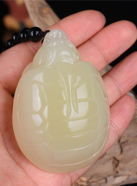 开运乌龟手把件平安天然玉石