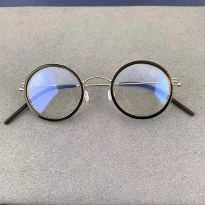 纯手工制造质量超好圆形男女近视眼镜框架140MM复古超轻牛角46MM