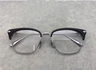 超大框150MM适合宽大胖脸男近视眼镜框架纯银饰品黑银色周杰伦款