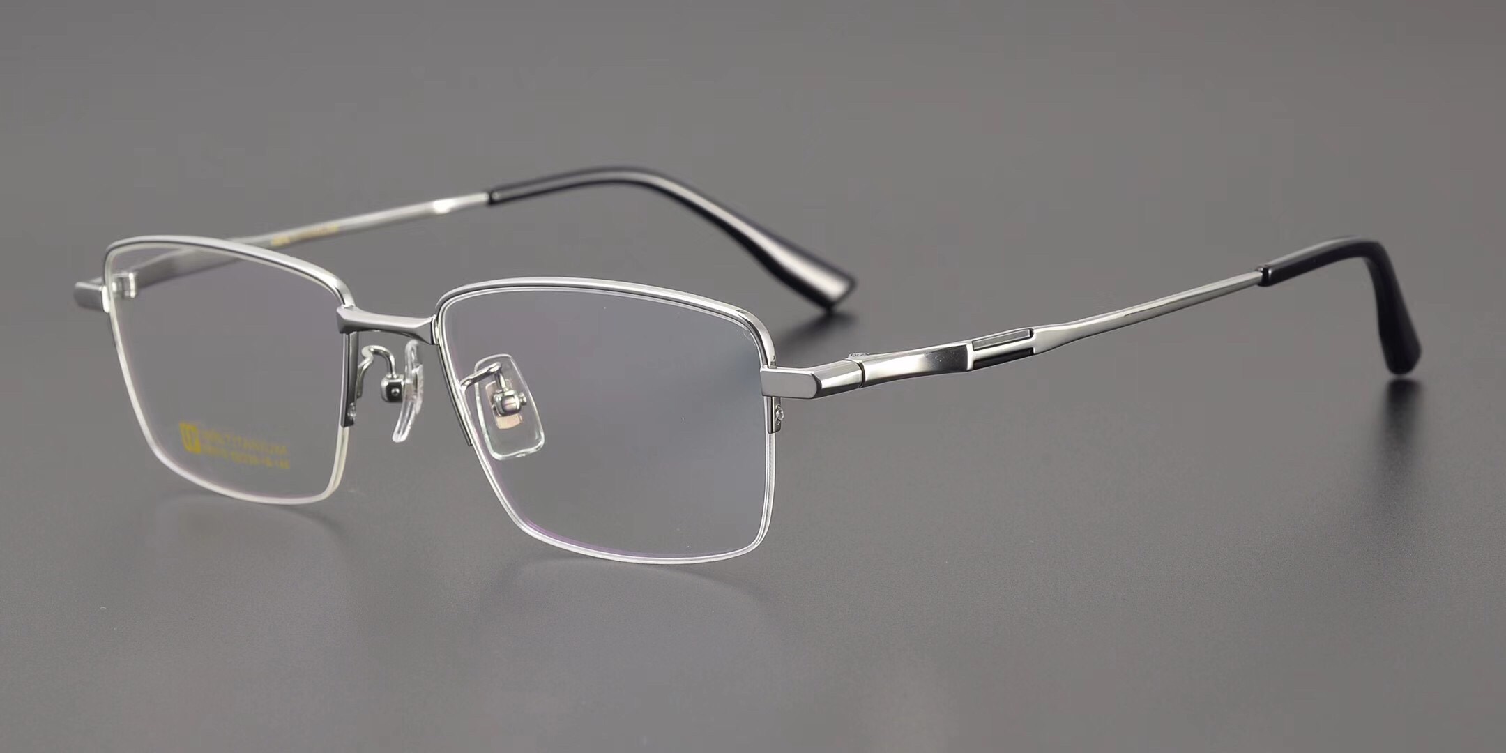 深圳制造纯钛厂家清货特价银色黑色男女近视眼镜框架35MM高度纯钛