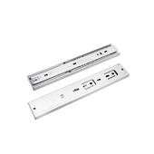 抽屉轨道滑道阻尼缓冲静音三节滑轨滑槽导轨滚珠橱柜加厚35mm45宽