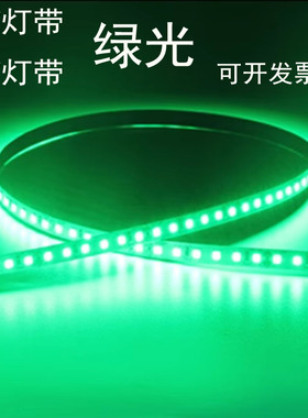 LED灯带 12V绿光高亮24v绿色户外防水汽车装饰广告青草绿自粘防雨
