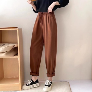 子减龄显瘦裤 24年秋款 学院风保暖裤 女加绒加厚韩版 子松紧 休闲裤