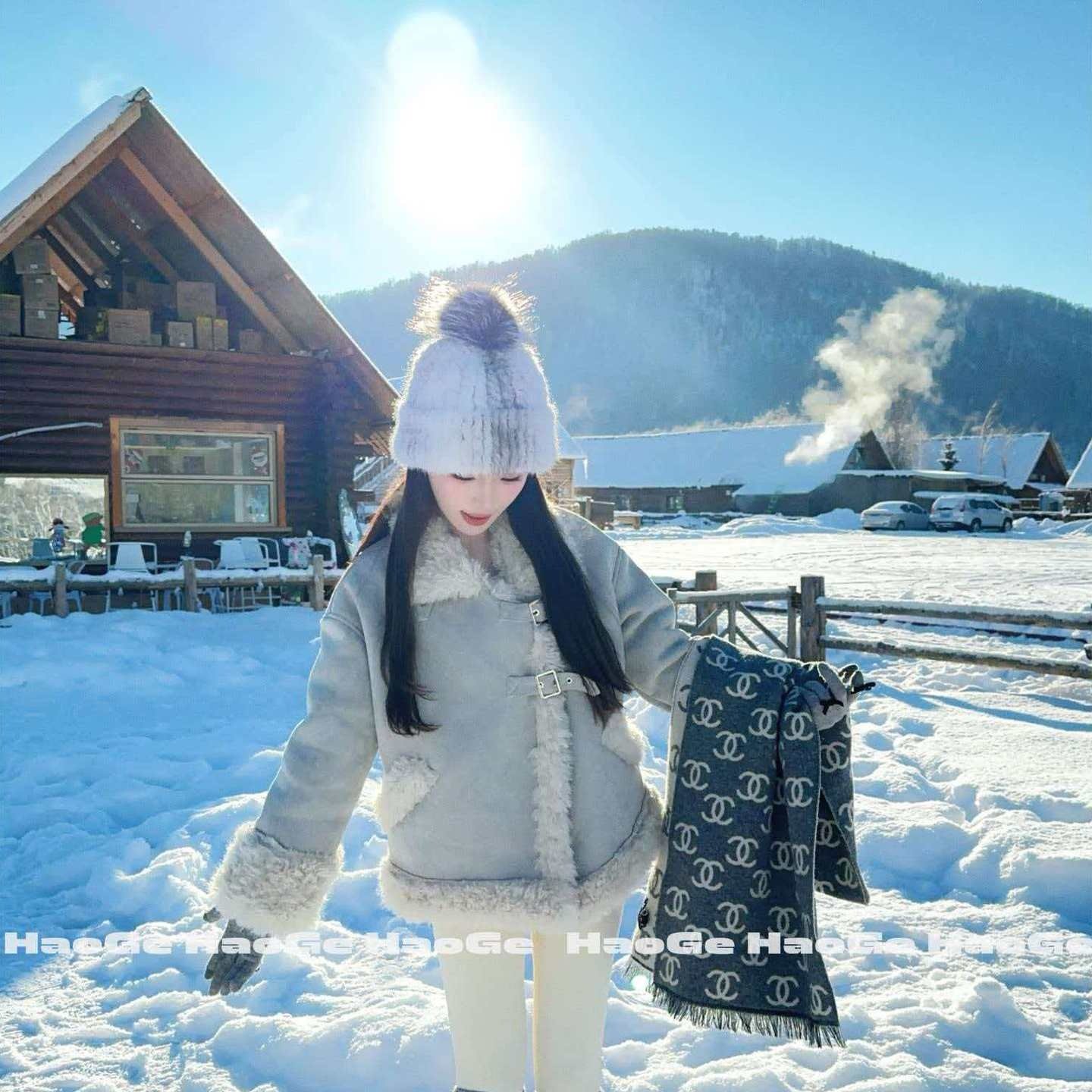 25年冬款外套女皮毛一体加绒加厚保暖羊羔毛外套立领棉袄韩版上衣