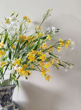 仿真花石竹花 小白花 小兰花高级感假花花材家居客厅拍摄道具装饰