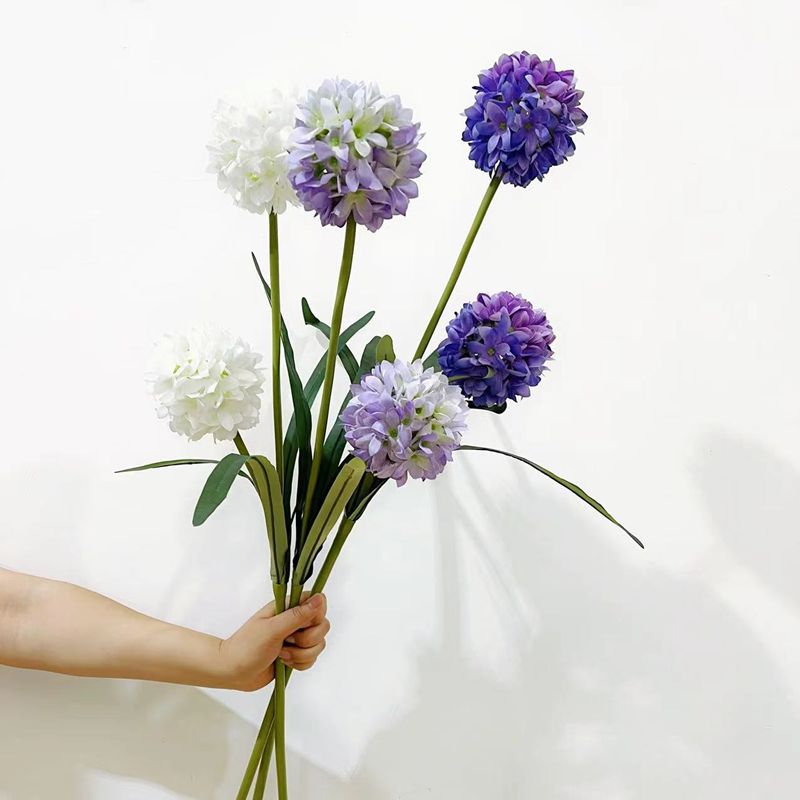 多头紫罗兰飞燕草风信子 婚庆摄影境外批发 家居样板间装饰仿真花