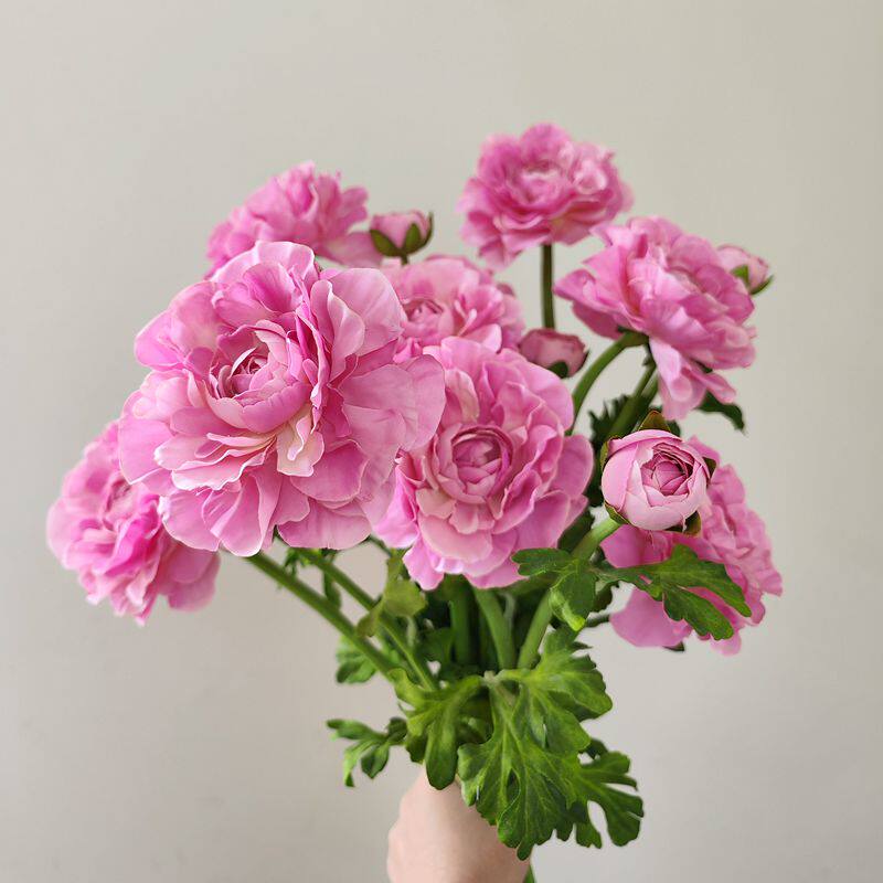 仿真高品质玫红洋牡丹 出口 花束搭配 开业花篮diy 空间美陈 道具