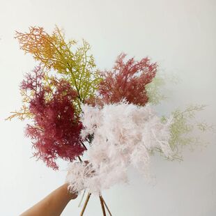 仿真花黄栌  烟树 花艺师造景 摄影道具 商业软装 摆件陈设 雾状