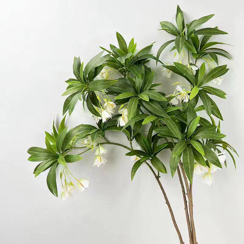 仿真水石榕花叶新中式禅意绿植手感树叶插花树叶造景叶片假花植物