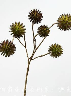 仿真植物果实喜树果仿真花家居样板房餐客厅玄关花艺装饰插枝假花