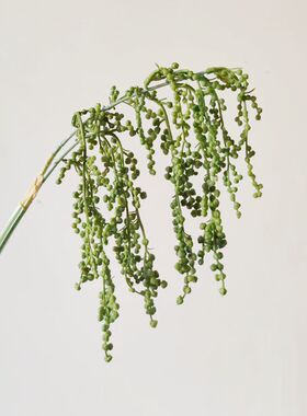 手感仿真小枝柔丽丝插花配材仿真软胶浆果批发软装摆件丁香豆