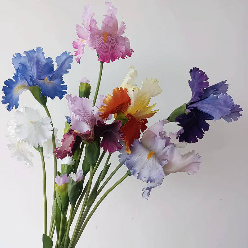 高品质 仿真保湿爱丽丝鸢尾花 软装家居装饰 美陈设计道具花新品