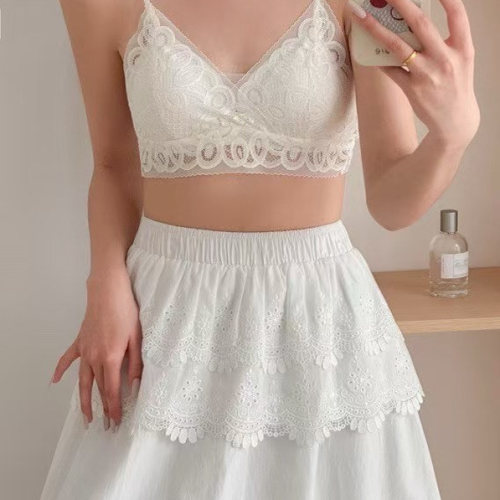 内目法式三角杯蕾丝性感细带文胸