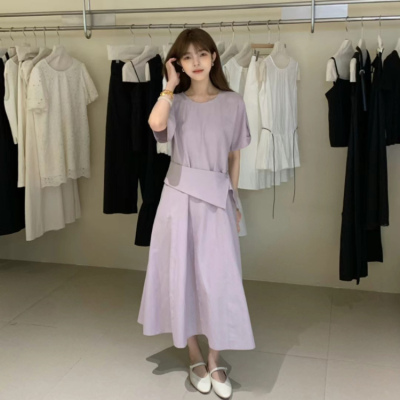 overrich2026夏季亚麻连衣裙女