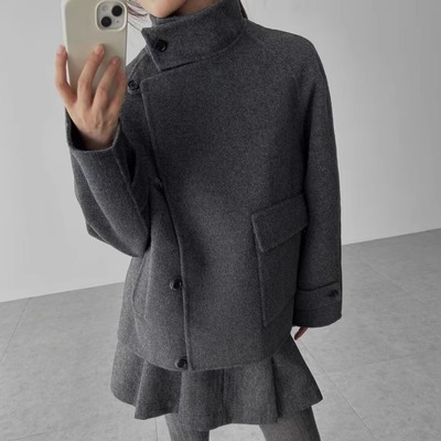韩货100%羊毛双面呢大衣GLOG