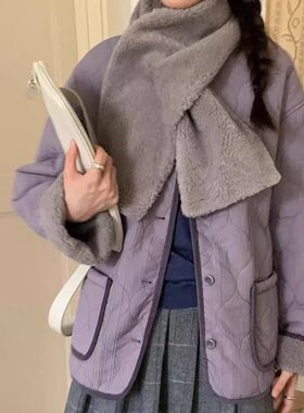 带围脖棉服wander韩系