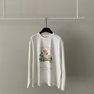 打底衫 韩系卡通加厚磨毛长袖 T恤女532137 blessed2025冬季 feel