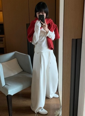 feel blessed2025冬季韩系松紧腰休闲裤女卫裤高品质束脚裤538001