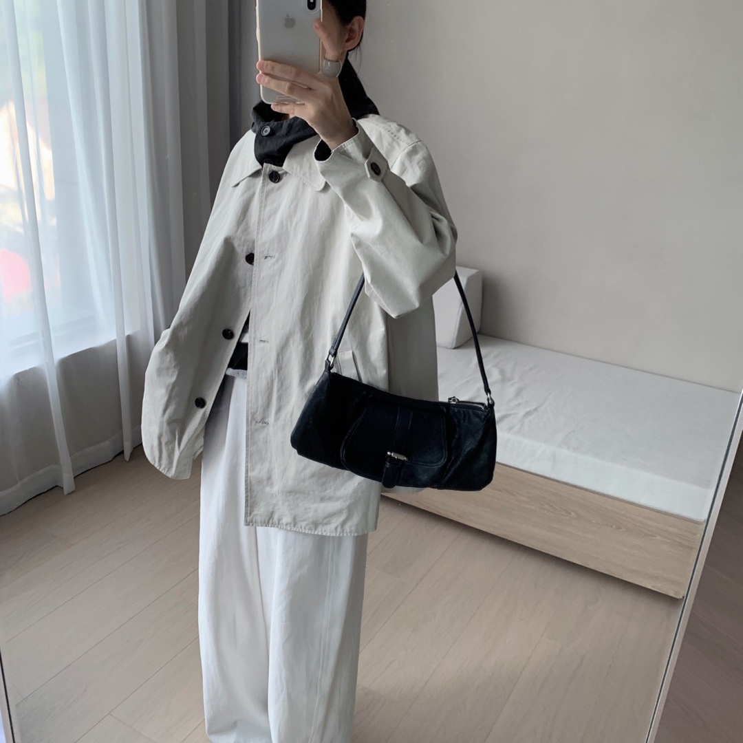 aboutmoon韩系连帽两面穿风衣