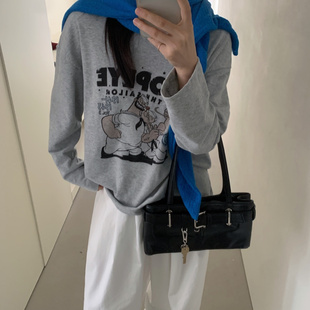 about moon2026春季韩系加厚宽松百搭大力水手卡通图案T恤女61914