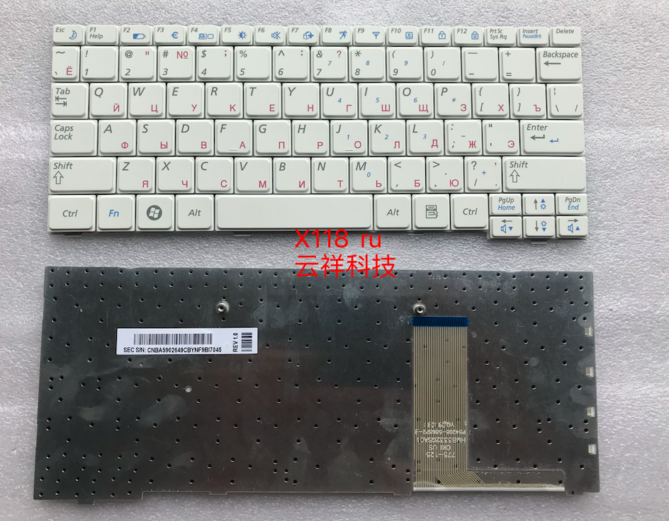 三星SAMSUNG X118 X120 Q230 x170 p230笔记本键盘 RU 白英文通用