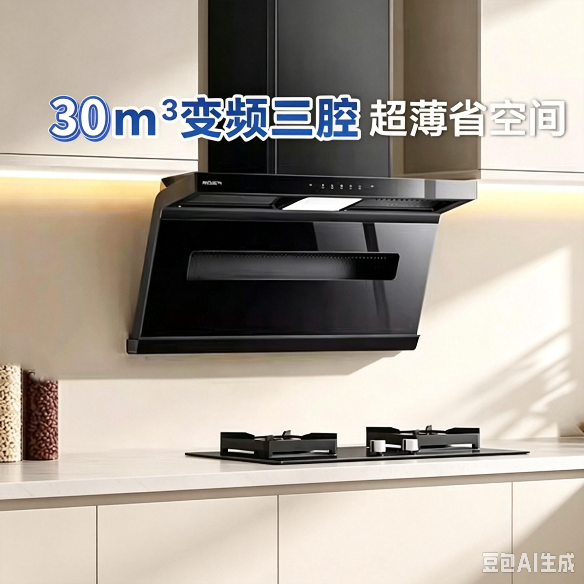 老板名气小黑翼A559抽油烟机顶侧双吸26m³一键清洗超薄7字型烟机