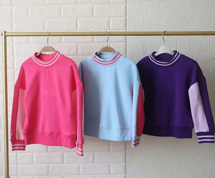 女童加绒卫衣冬装新款加厚保暖上衣洋气不倒绒儿童卫衣