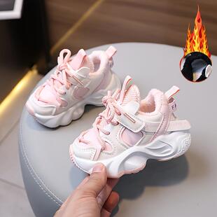 宝宝鞋子秋冬款加绒保暖二棉鞋1-3岁6轻便防滑学步鞋男女童运动鞋