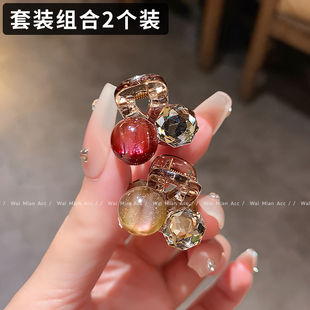 2025新款水晶迷你小抓夹碎发小夹子珍珠刘海夹女韩国高端公主头夹