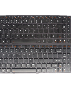 适用于联想 Y580 Y590 笔记本 黑色 带框 带背光 键盘 25205471