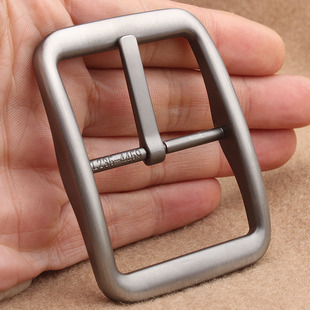 腰带扣3.8cm日子型卡子 简约皮带扣头层牛皮针扣时尚 23款 合金男士