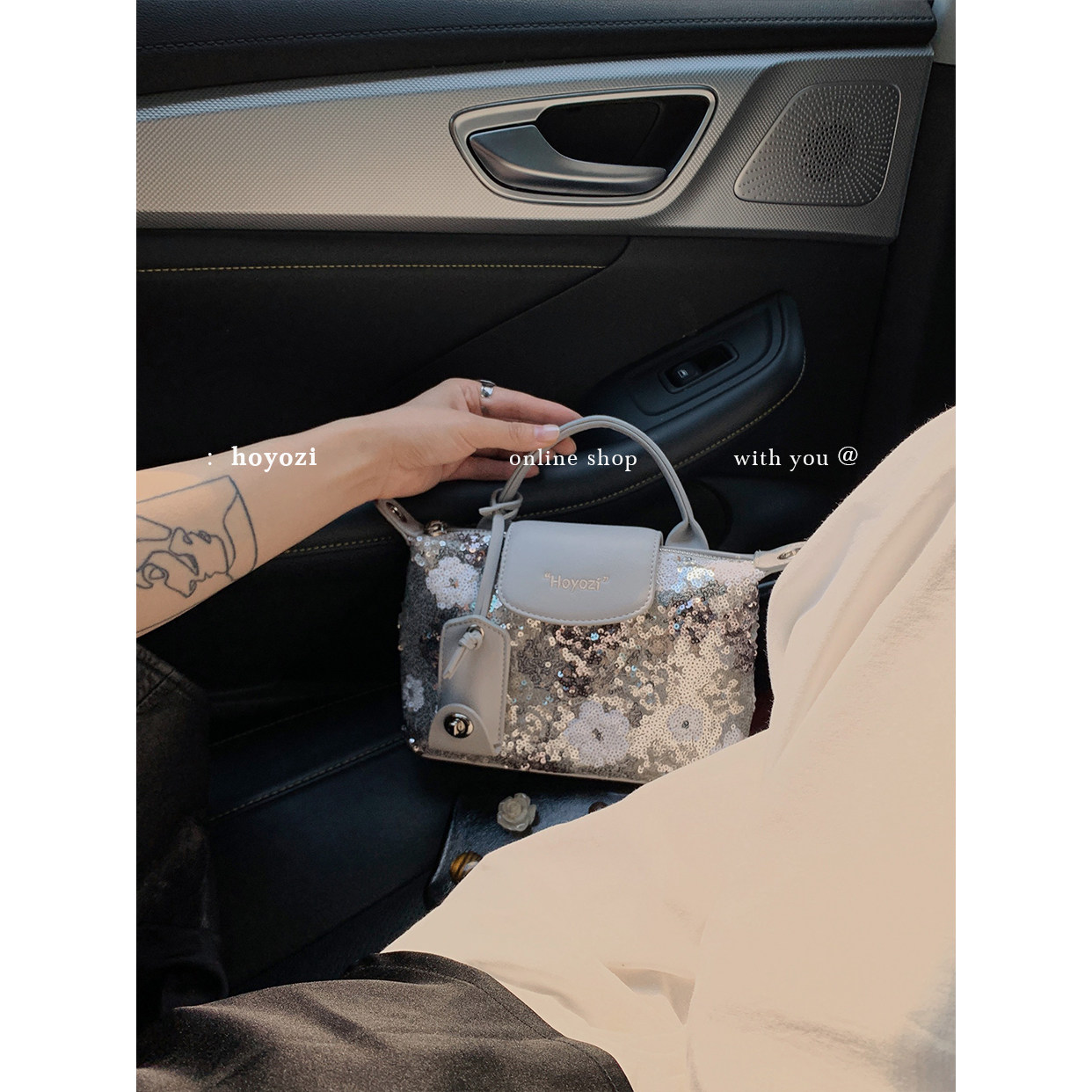 【小优家包包】HOYOZI珠片包 银色手机小挎包女斜挎手拎饺子小包,箱包皮具/热销女包/男包,手机包,淘宝优惠券,粉丝福利购,淘宝优惠卷