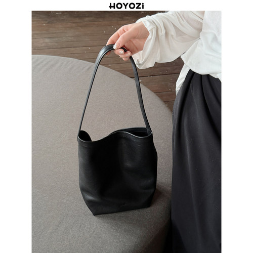 HOYOZI 2026新品 真皮简约单肩托特包女精致小包【小优家包包】