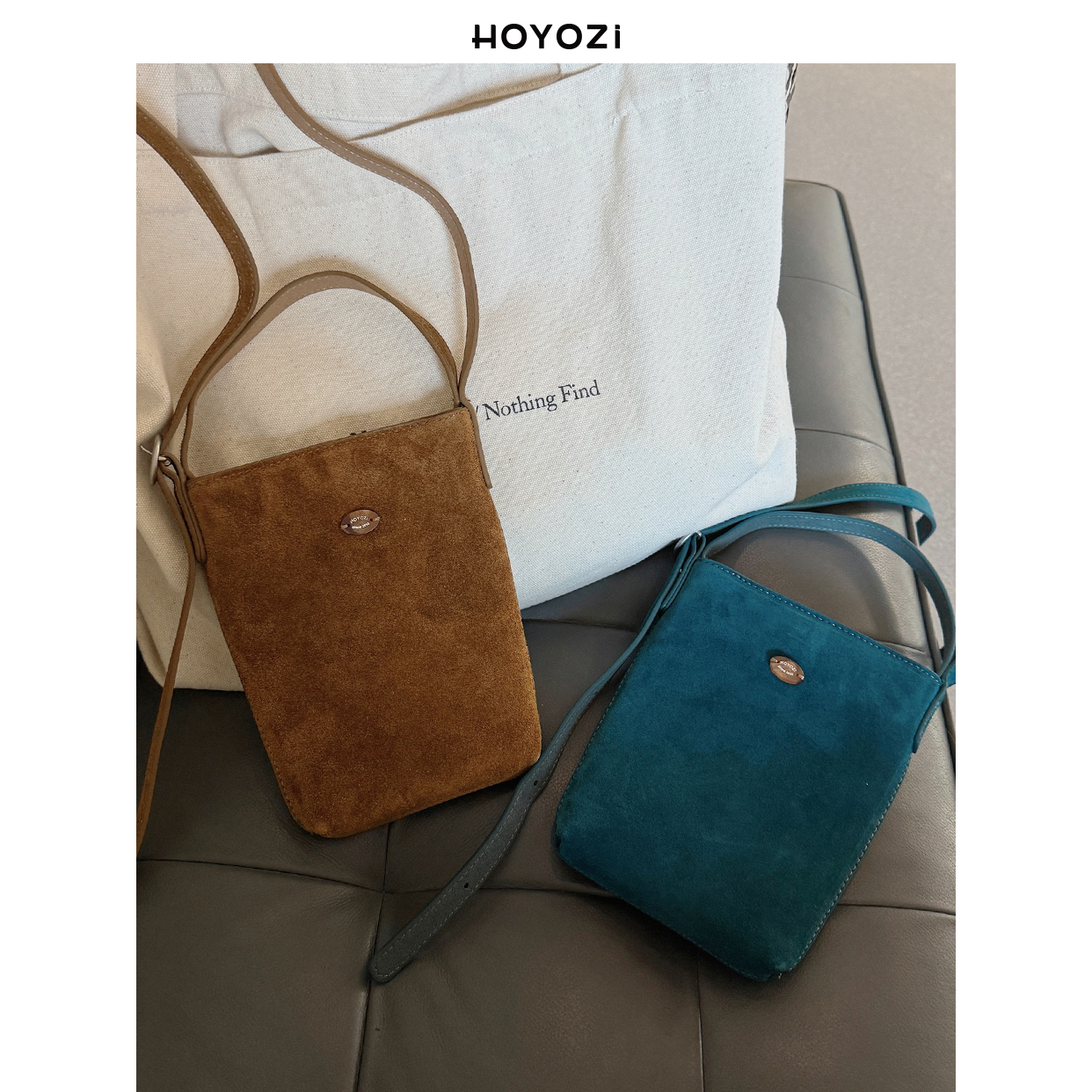 【小优家包包】HOYOZI 真皮手拎手机包包轻奢小众高级感斜挎小包