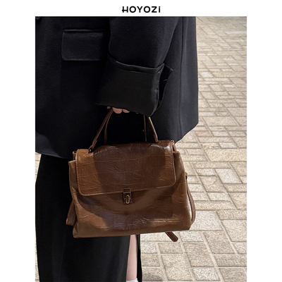 【小优家包包】HOYOZI通勤包包女式2025新款手提单肩斜挎百搭款