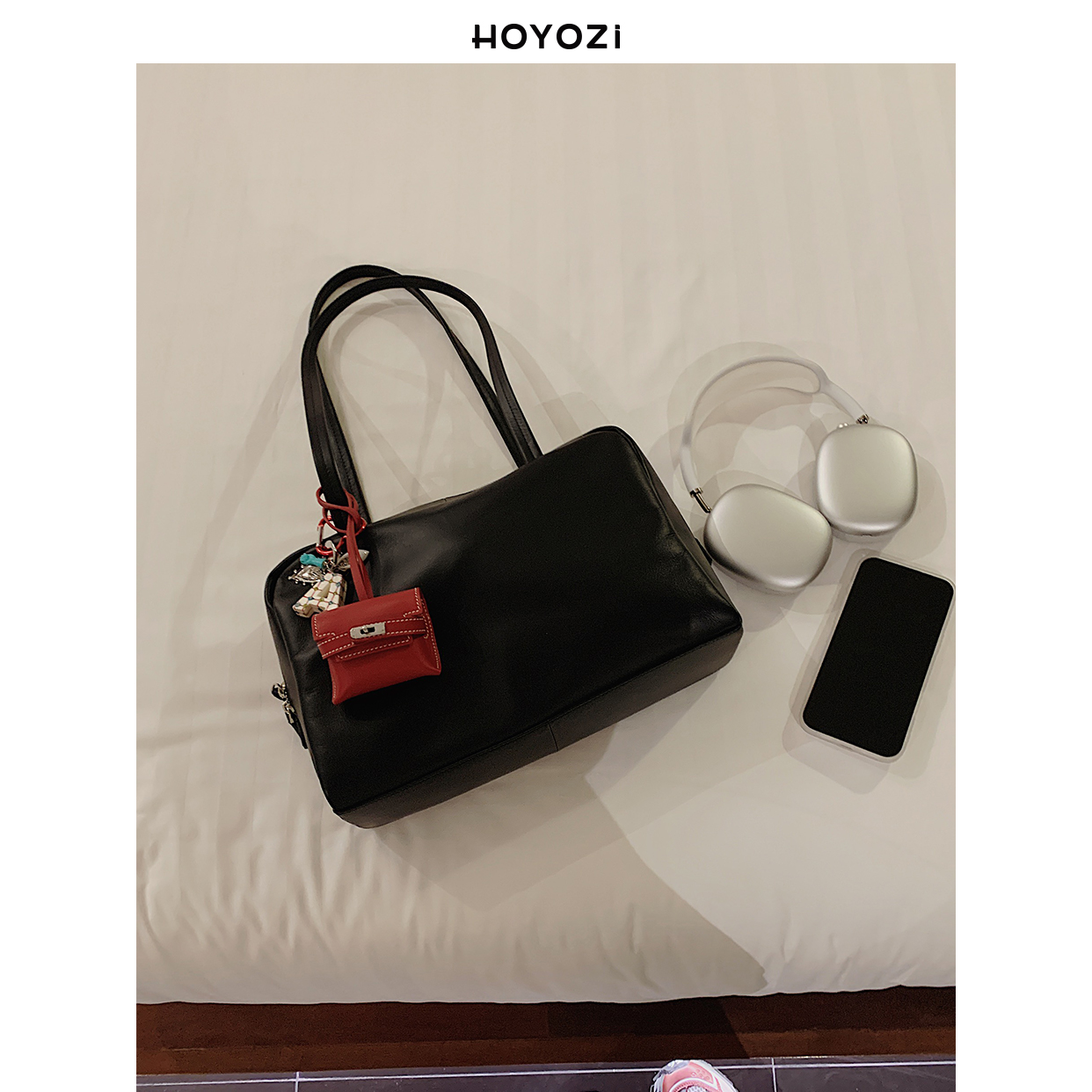 【小优家包包】HOYOZI自然纹头层牛皮托特包包轻奢小众高级感单肩