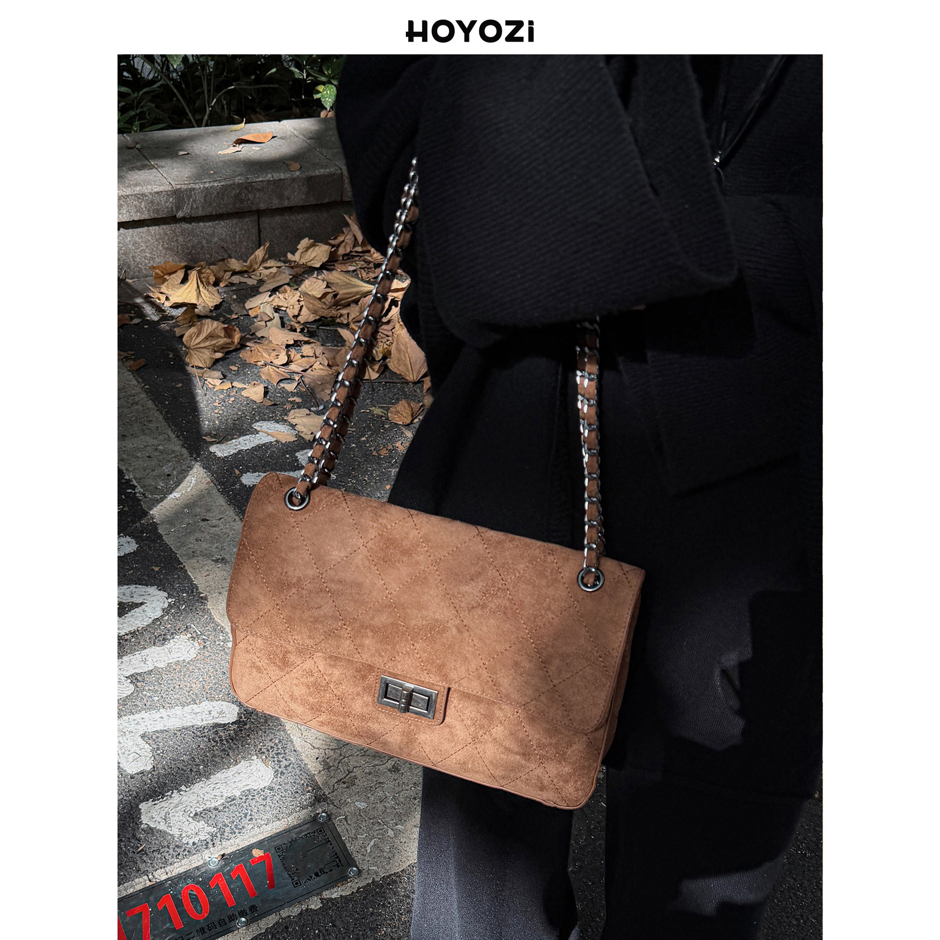 【小优家包包】HOYOZI冬季小香风新款链条包包女式2025新款腋下包,箱包皮具/热销女包/男包,腋下包,淘宝优惠券,粉丝福利购,淘宝优惠卷