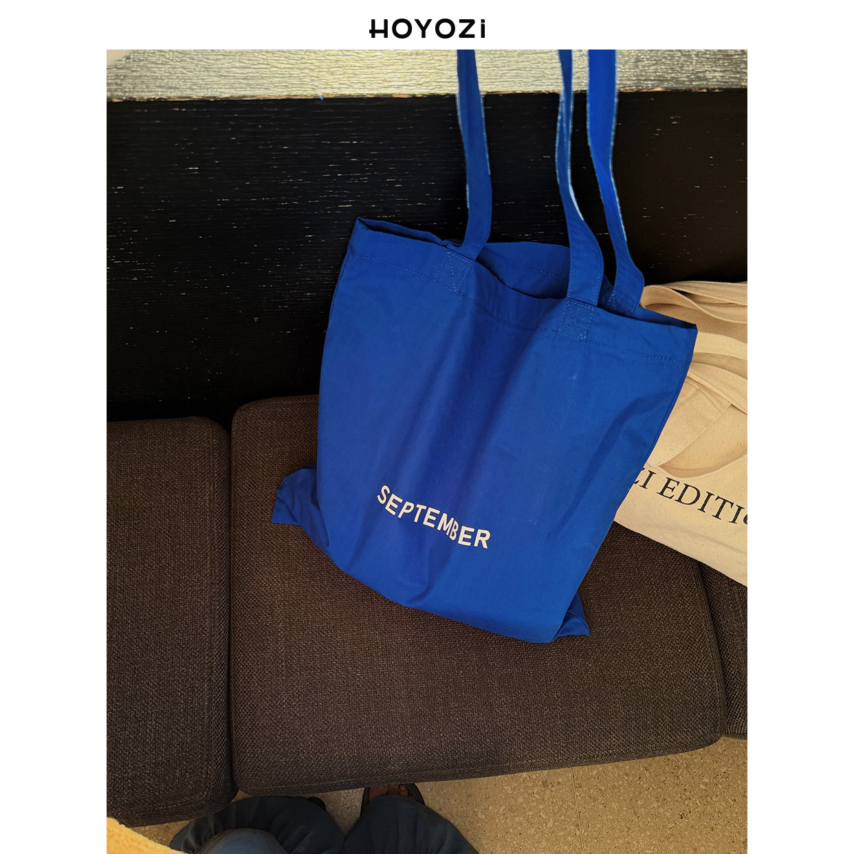 【小优家包包】HOYOZI原创幸运蓝 韩国大容量帆布包包女2025新款,箱包皮具/热销女包/男包,托特包,淘宝优惠券,粉丝福利购,淘宝优惠卷