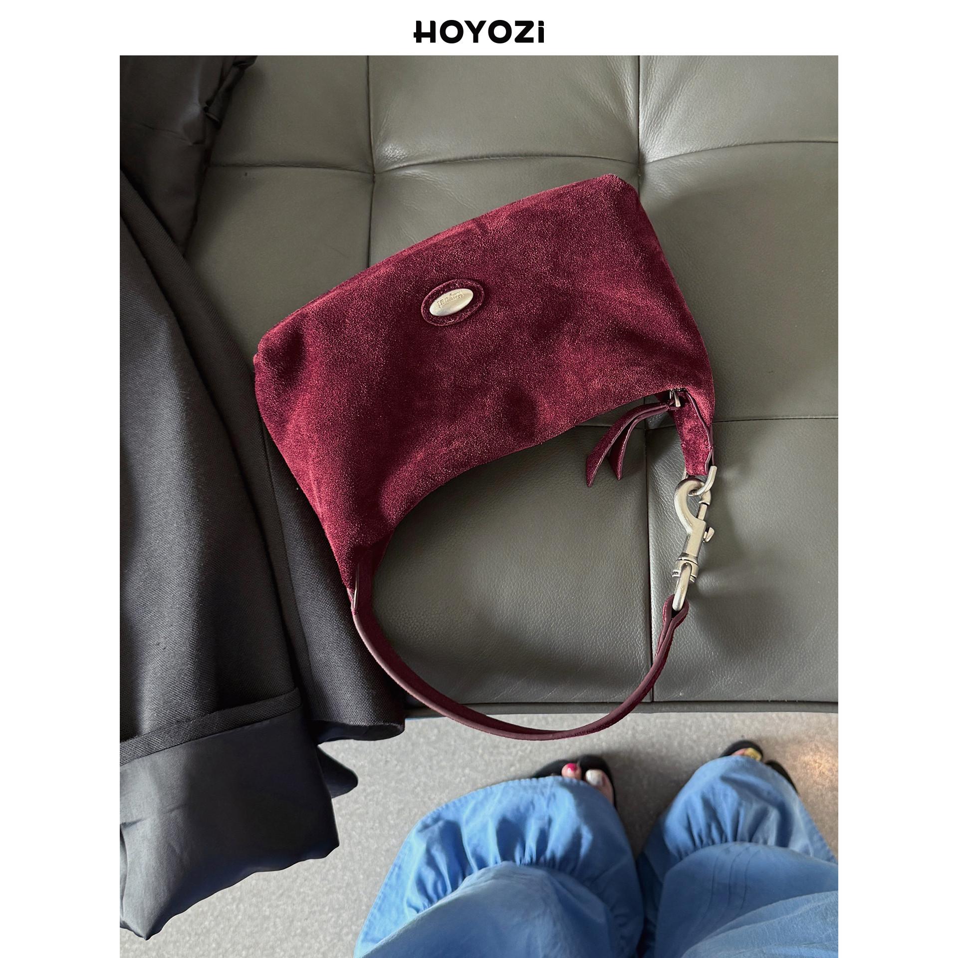 【小优家包包】HOYOZI秋冬真皮腋下手机斜挎包包女式2025新款单肩