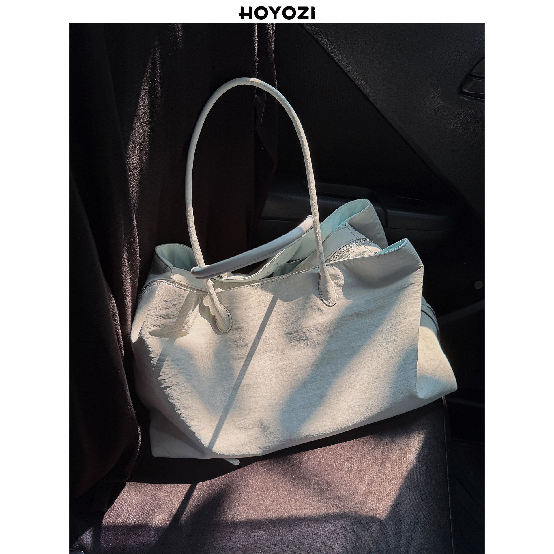 HOYOZI 2026新品 尼龙帆布多隔层单肩托特包女通勤【小优家包包】