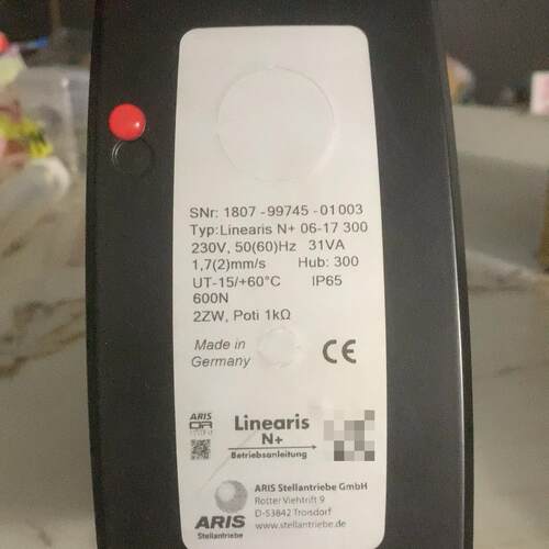 1807-99745-01003 Linearis N+ 电动执行器 ARIS工控配件议价维修