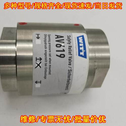 AV619安全溢流阀 EPDM 30M WITT工业阀门配件议价维修