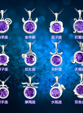 十二星座项链生日礼物吊坠
