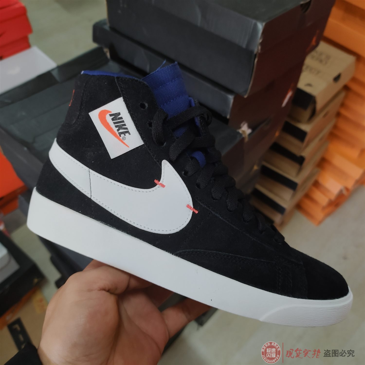 Nike/耐克 BLAZER MID REBEL 开拓者复古拉链高帮板鞋 BQ4022-005