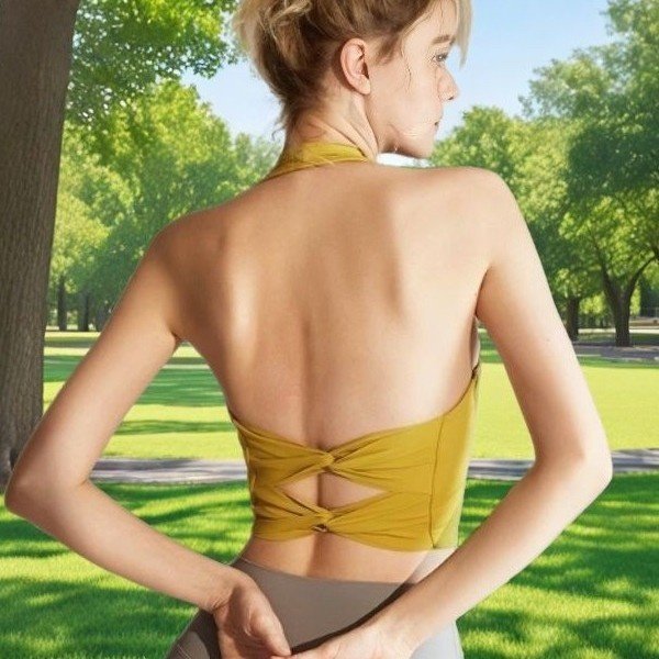 夏季带胸垫跑步运动背心女外穿挂脖交叉聚拢内衣健身瑜伽文胸美背,运动/瑜伽/健身/球迷用品,瑜伽连体衣,淘宝优惠券,粉丝福利购,淘宝优惠卷