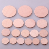 圆形榉木圆片吊牌DIY饰品钥匙扣配件儿童玩具磨牙材料木质工艺品